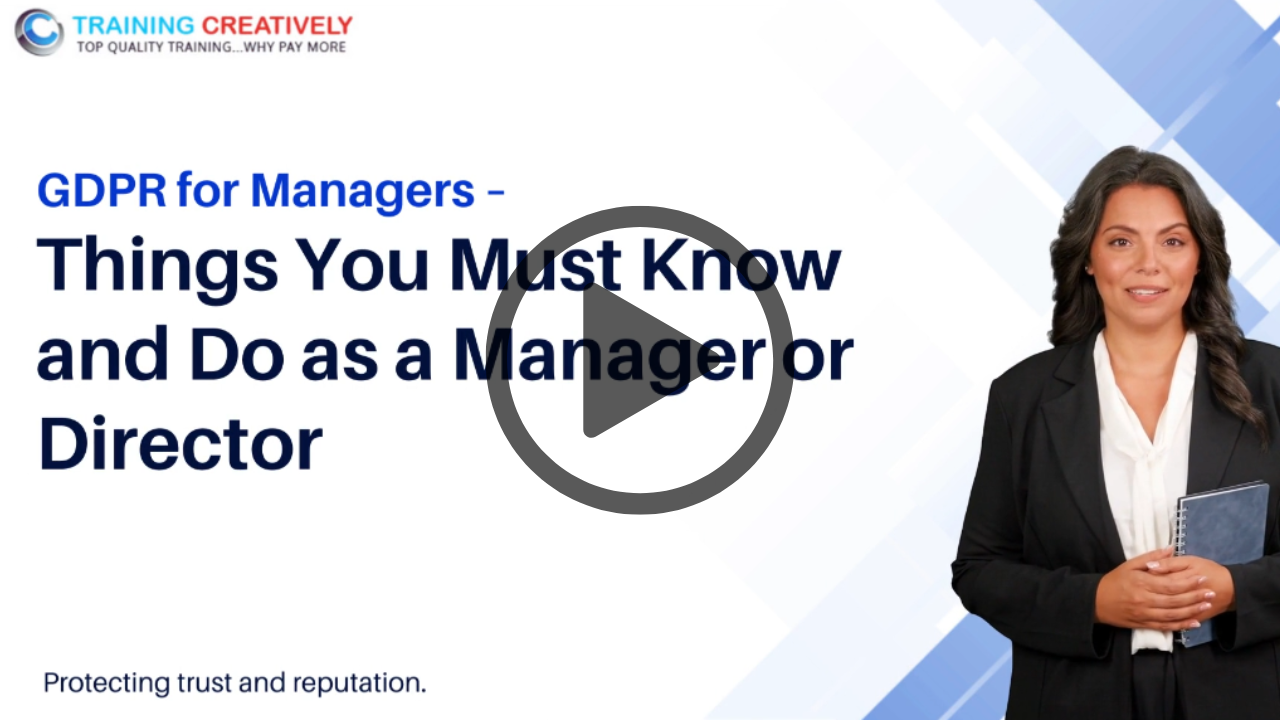 GDPR for Managers – Things You Must Know and Do as a Manager or Director